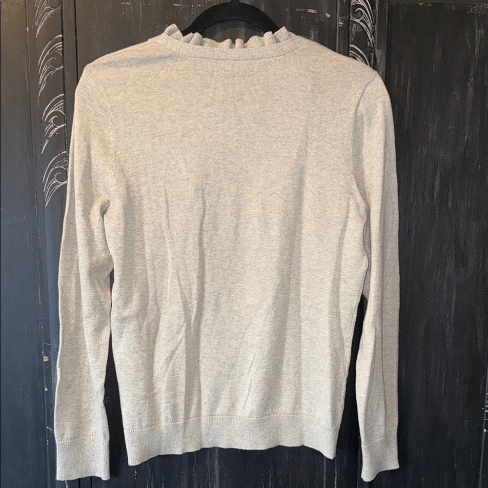Ralph Lauren Gray Cardigan Sweater Classic Knit - Picture 13 of 15